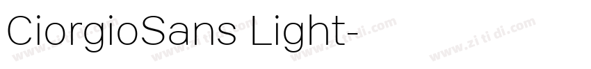 CiorgioSans Light字体转换